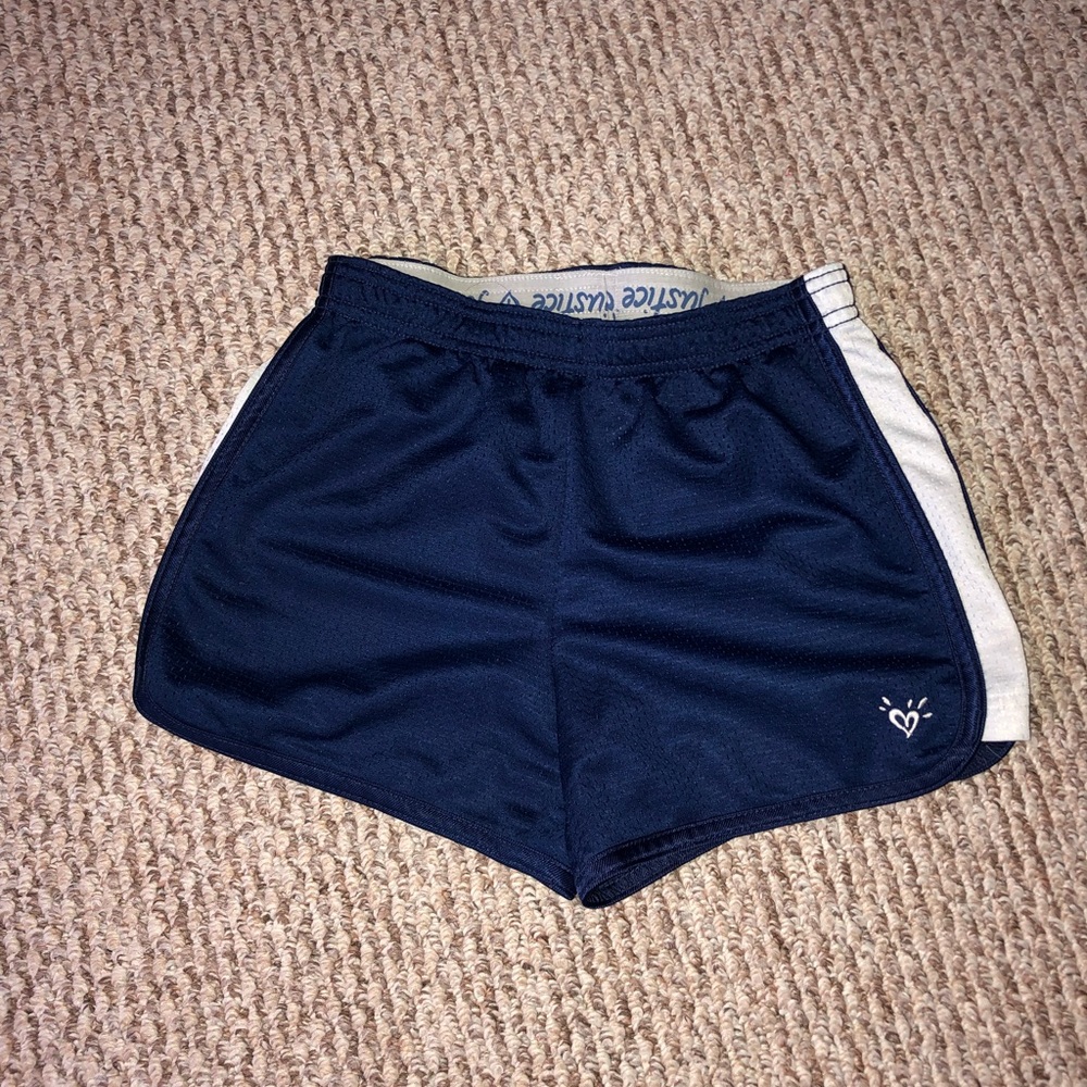 Dark Blue Girls Justice Athletic Shorts